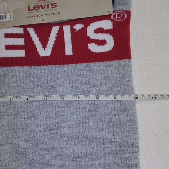 Levi's Neck Warmer Logo Vibrant Name Graphic Grey & Red Neck Scarve‎ - Picture 4 of 5